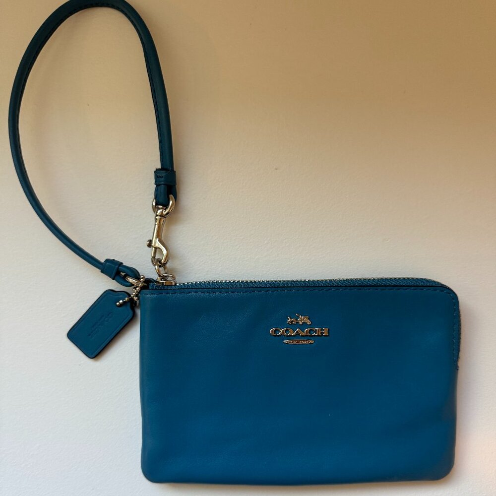 Coach Teal Clutch/Wristlet